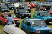 会場右半分はパンダ1の駐車エリア、去年より少し増えました☆