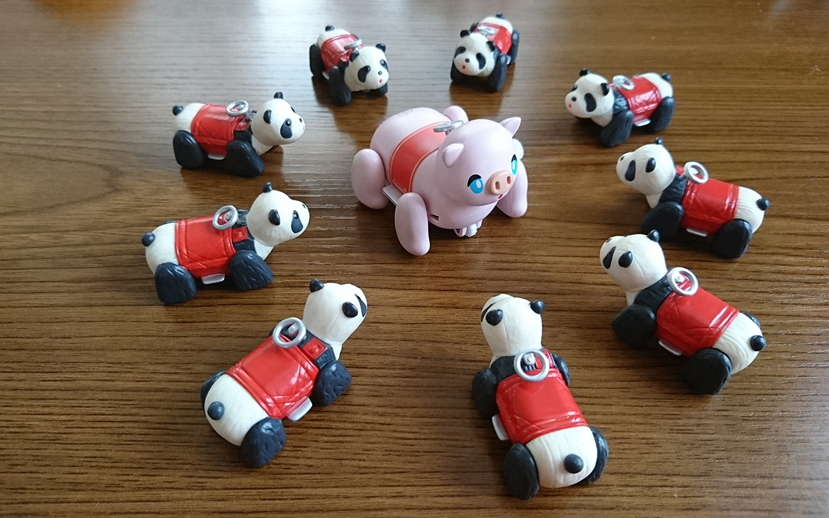 パンダに囲まれた?